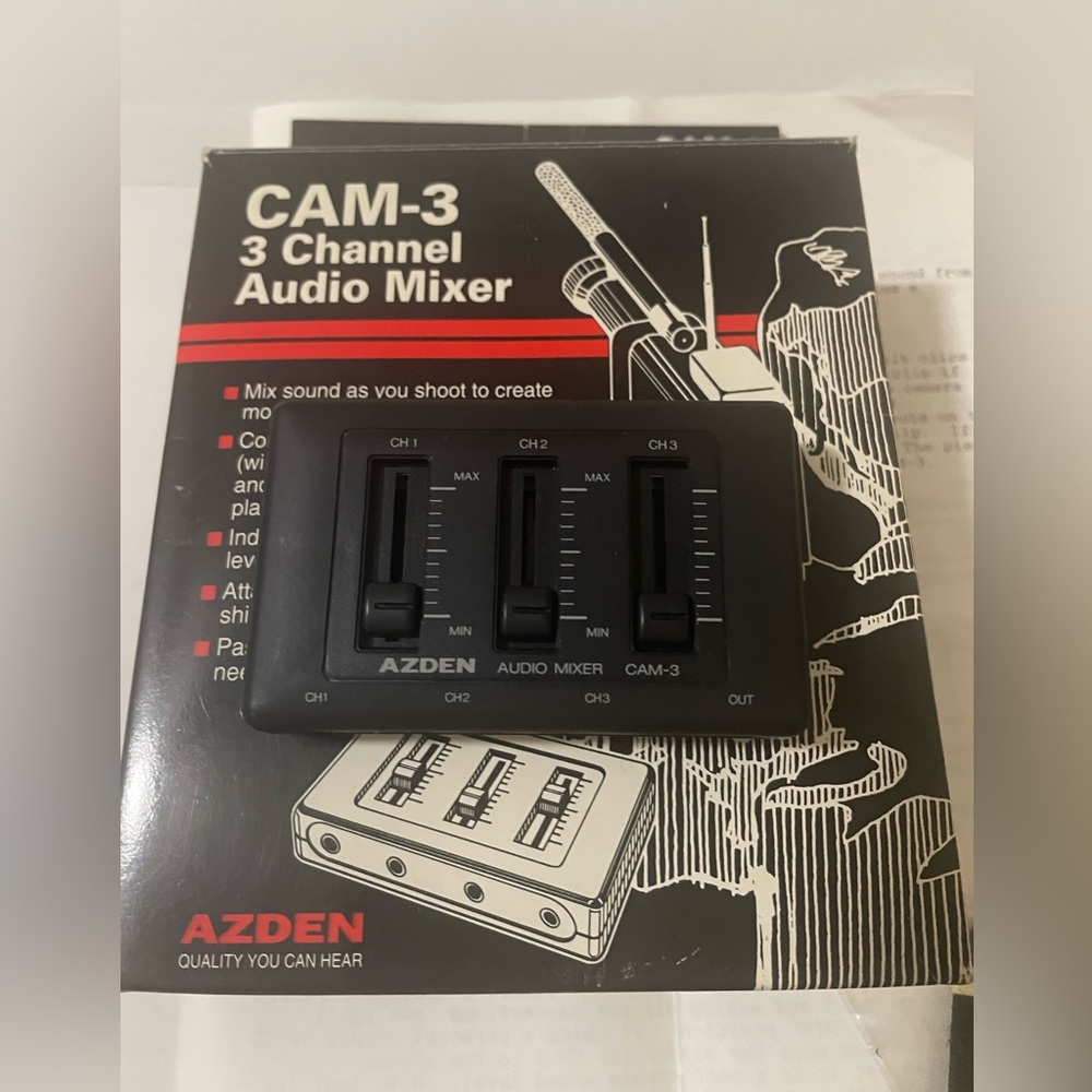 Azden CAM-3 3 Channel Audio Mixer